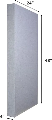 Vista 3 de ATS Acoustics Panel acústico de trampa para graves con tela Sona, rango completo, 24 x 48 x 4 pulgadas (azul ahumado)