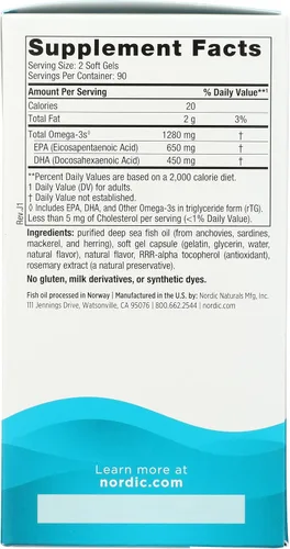 Vista 7 de Nordic Naturals, Ultimate Omega 1280Mg, 180