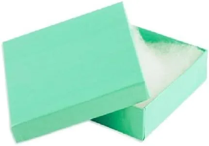 Vista 2 de R J Displays - Paquete de 12 cajas de regalo de papel de color huevo de petirrojo verde azulado relleno de algodón, regalo y venta al por menor, día