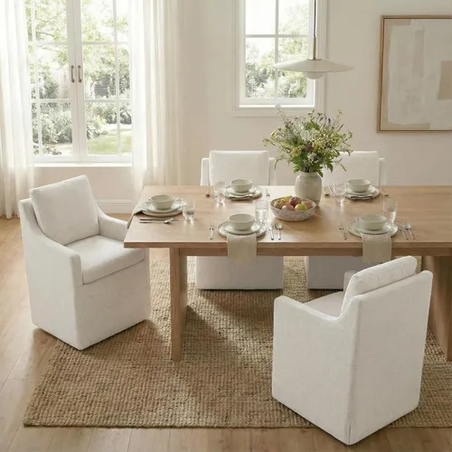 Vista 27 de KISLOT Juego de 1 sillas de comedor tapizadas con funda lavable