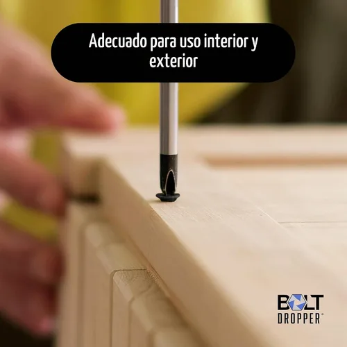 Vista 2 de Bolt Dropper Tornillos para madera #8 x 1 pulgada, paquete de 100 – Tornillo Phillips de cabeza plana de acero inoxidable recubierto de xylan negro