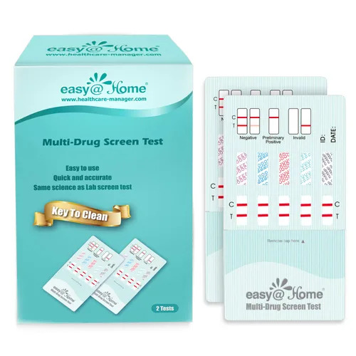 Vista 2 de Easy@Home Prueba instantánea de drogas en orina de 12 paneles - THC, COC, OPI 2000, MET, OXY, AMP, BAR, BZO, MTD, MDMA, PCP, PPX #EDOAP-1124 -Kit