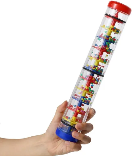 Vista 9 de Rainmaker - Mini palo de lluvia de 8 pulgadas para bebés, tubo de sonajero, palo de lluvia, agitador de música, instrumento auditivo sensorial