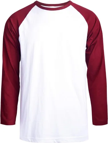 Vista 19 de TOP PRO Camiseta de béisbol de algodón raglán de manga larga para hombre