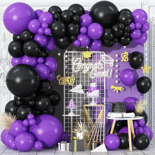 Vista 25 de Kit de arco de globos rosa y azul, kit de guirnalda de 100 globos azul claro rosa macarrón para revelación de género, globos de diferentes tamaños