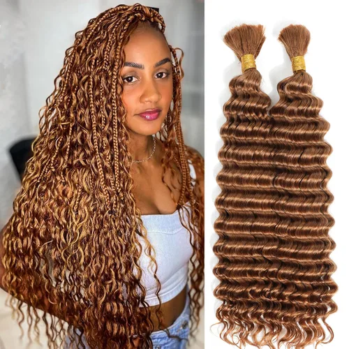 Vista 18 de Urbeauty Cabello Humano para Trenzar para Trenzas Boho Bob - Cabello Bohemio de Onda Profunda para Trenzar - Negro Azabache, 14 pulgadas Sin Nudos