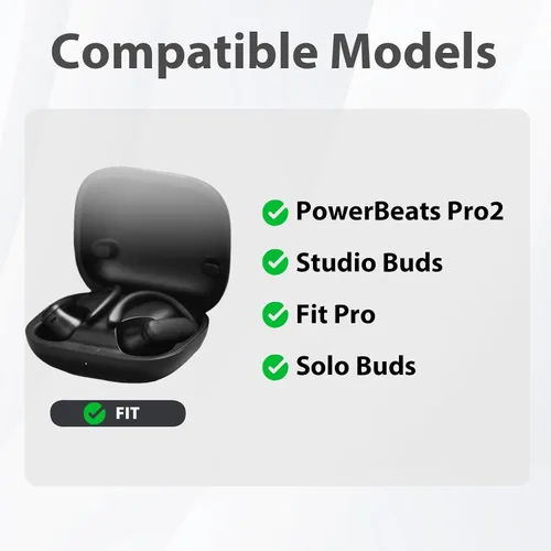 Vista 2 de Puntas de repuesto para auriculares Beats Powerbeats Pro 2, color Negro azabache