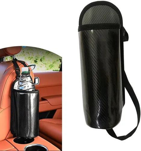 Vista 2 de Expansor grande para portavasos de automóvil, bolsa colgante de almacenamiento lateral del asiento, bolsa colgante de fibra Mertial para botellas
