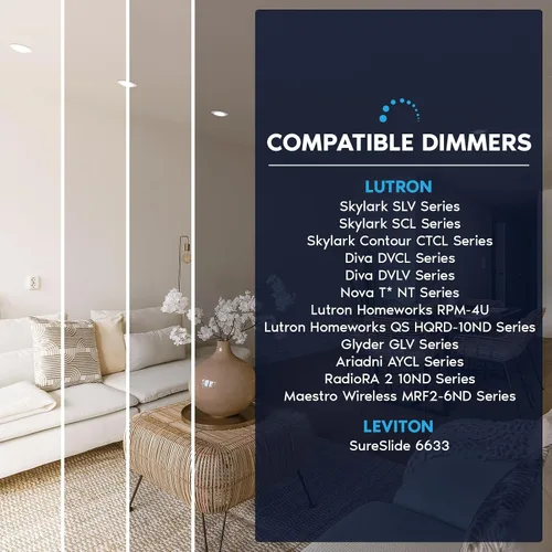 Vista 5 de LUXRITE Lámparas de disco LED de 6 pulgadas, lámpara de techo de montaje empotrado regulable, 5CCT seleccionables 2700K 3000K 3500K 4000K 5000K