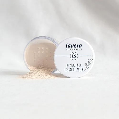 Vista 6 de lavera Polvo suelto con acabado invisible, polvo fijador de larga duración, establece maquillaje y proporciona un acabado mate, polvo facial