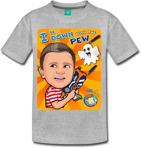 Vista 9 de FGTeeV - Camiseta de manga corta con el Pew para niños, Juvenil L