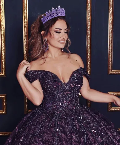 Vista 2 de TOBATOBA - Tiaras y coronas para mujer; tiara nupcial de cristal para novia; corona de reina princesa real; tocados de quinceañera para 15 años