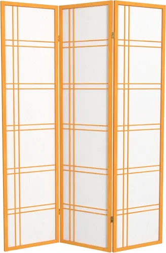 Vista 15 de Oriental Furniture - Pantalla Shoji de doble cruz de 6 pies de alto, color negro, 3 paneles