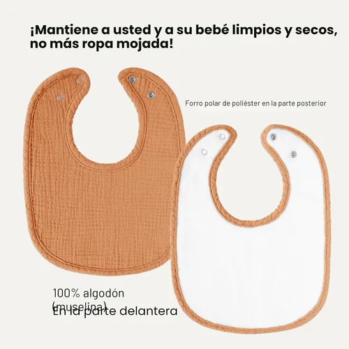 Vista 4 de AMAWMW Baberos de muselina unisex para niños y niñas, paquete de 6 baberos de bandana para bebé, baberos ajustables para recién nacidos para babear