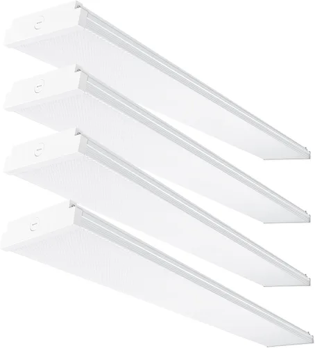 Vista 10 de Paquete de 4 unidades de luz envolvente LED de 4 pies con 3 selecciones de potencia/lumenes/CCT, 55W/65W/75W, 5500lm/6500lm/7500lm, 3000K4000K5000K