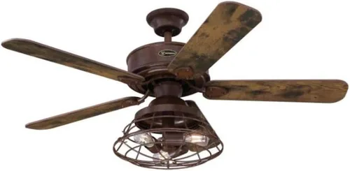 Vista 13 de Westinghouse 74001B00 Barnett de estilo vintage, ventilador de techo inteligente WiFi compatible con Amazon Alexa y Google Home con luz LED, control