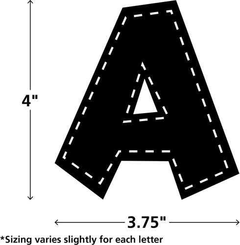 Vista 6 de Teacher Created Resources Black Stitch - Letras divertidas de 4 pulgadas (TCR75150)