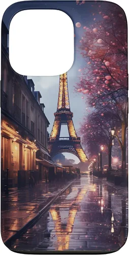 Vista 9 de iPhone 11 Escénica Torre Eiffel París Francia por la noche Bokeh Majestic Case