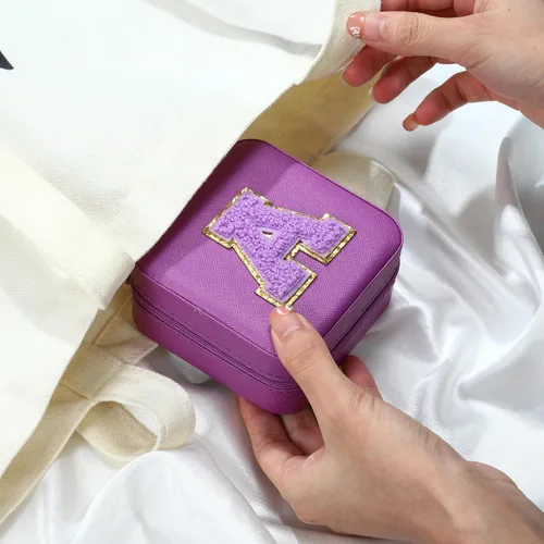 Vista 5 de Parima Joyero de viaje para niñas y mujeres, caja organizadora de joyas, cajas de joyería personalizadas para mujeres y niñas, caja organizadora
