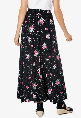 Vista 3 de Woman Within Falda larga suave con cintura elástica y talla grande para mujer