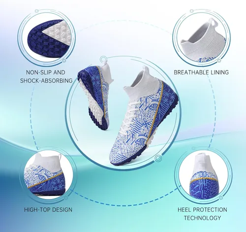 Vista 6 de Soccer Cleats Mens Women Soccer Shoes Youth Football Cleats for Big Boy AG TF