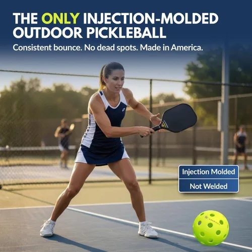 Vista 2 de EPAMERICAN Pelotas de pickleball para exteriores aprobadas por USAPA - Pelotas de pepinillo para jugar al aire libre Sin puntos muertos, rebote