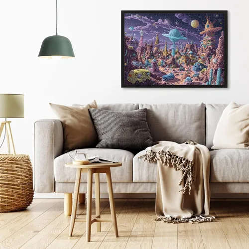 Vista 7 de Rompecabezas de Alien Planet para adultos de 1000 piezas, rompecabezas con forma desafiante para la mente para la noche de juegos en familia y Mundo