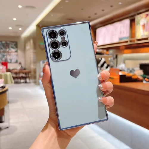 Vista 197 de phylla Funda de teléfono compatible con Samsung Galaxy A12 de 6.5 pulgadas, lindo corazón chapado en oro, elegante funda de lujo para mujer