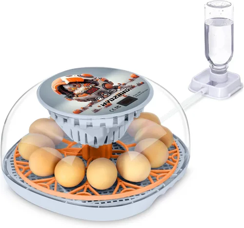 Vista 8 de Incubadoras inteligentes de pollo para incubar huevos con volteador automático, aves, pato, codorniz, incubadora de 12 huevos, pantalla de control