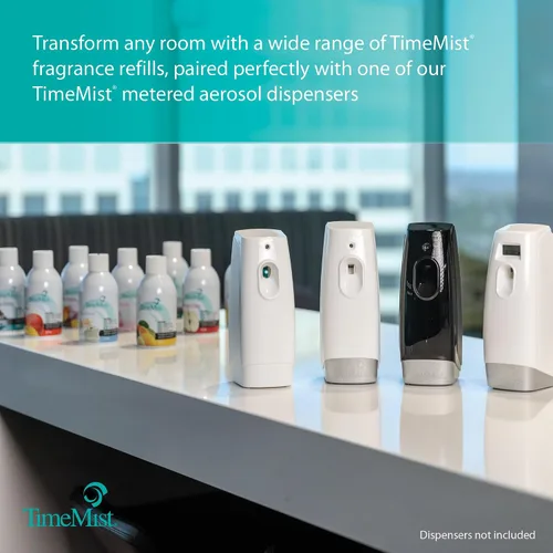 Vista 8 de TimeMist Recambios de ambientador medido de alta calidad, crema de vainilla, 7.1 onzas (caja de 12) - 1042737 - Dura hasta 30 días y neutraliza