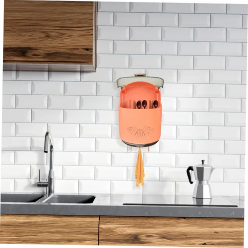 Vista 2 de SHOWERORO Soporte para palillos colgantes, montaje en pared, almacenamiento de palillos multifunción, organizador de utensilios de cocina, caja