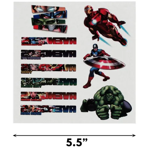 Vista 4 de Marvel Avengers ensambla 25 tatuajes temporales