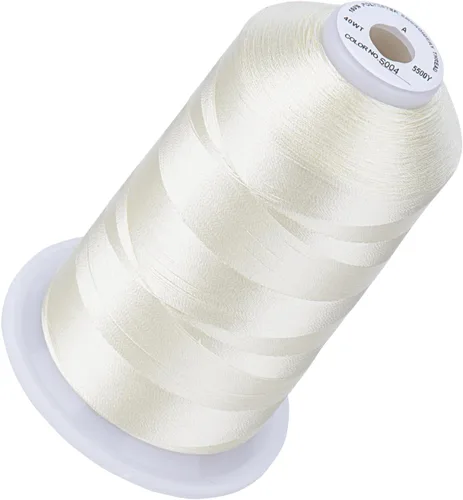 Vista 98 de Simthread 5500 yardas de hilo de bordar, 5000M de alto rendimiento 40WT 100% hilo de poliéster – 170+ colores vívidos, clasificado de alta velocidad