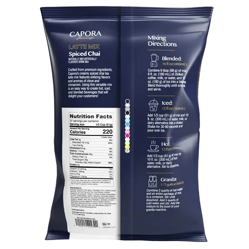 Vista 2 de Capora 3.5 lb. Mezcla de café con leche Chai con especias