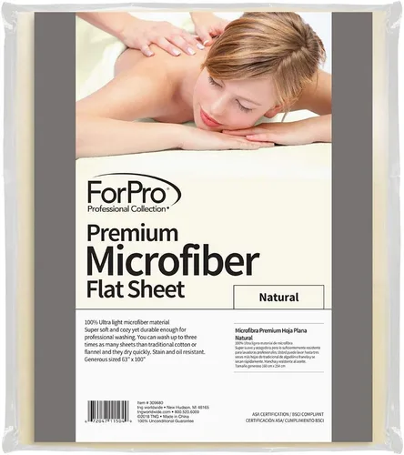 Vista 10 de ForPro Professional Collection Sábana encimera de microfibra de alta calidad para mesas de masaje, ultraligera, resistente a las manchas y a