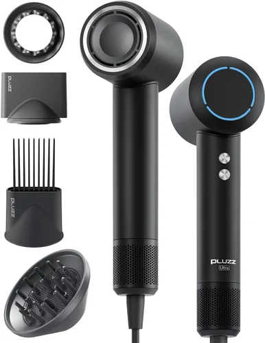 Vista 10 de Secador de pelo profesional con difusor para cabello rizado, secador iónico negativo de 1,312.3 ft para secado rápido, motor sin escobillas de alta