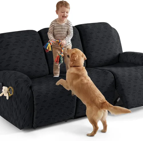 Vista 20 de TAOCOCO Funda para Reclinable de 3 Piezas, Fundas para Silla Reclinable, Funda Elástica de Jacquard para Silla Reclinable, Protector de Muebles