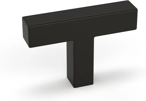 Vista 25 de LONTAN Paquete de 4 Pomos Negros para Gabinetes y Cajones Pomos de Gabinete de Cocina para Tocador Baño Moderno Herrajes Negros de Barra en T