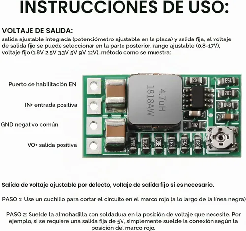 Vista 2 de Weewooday - 10 convertidores de rosca regulador de 5 V, 12 V, 24 V a 5 V 3