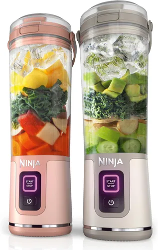 Vista 34 de Ninja Blast Batidora portátil, inalámbrica, recipiente de 18 onzas, menta