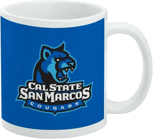 Vista 273 de Taza de cerámica con el logotipo principal de la Universidad Rider, taza de regalo novedosa para café, té y bebidas calientes, 11oz, blanca
