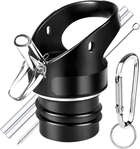Vista 11 de Tapa de popote para Hydro Flask boca estándar, multicompatible con tapa de ascenso Simple Modern para boca de 1.91 pulgadas, 18 onzas, 21 onzas, 24