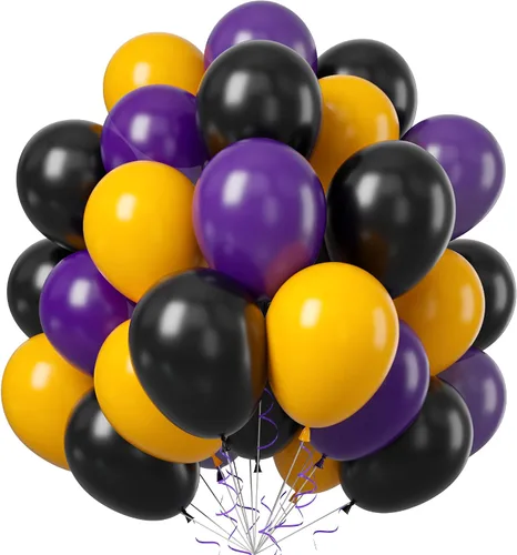 Vista 11 de Globos azules y naranjas, 50 unidades, globos de látex azules y naranjas, globos de fiesta azules y naranjas, decoración de cumpleaños para niñas