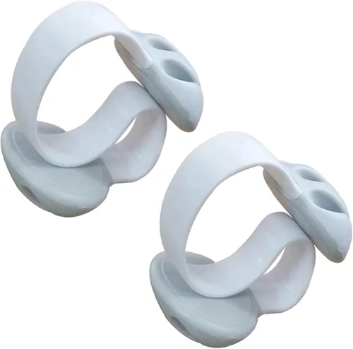 Vista 10 de NewFerU Clips de caída de cables de escritorio no adhesivos, soporte para cable de mesa, abrazadera de gestión de cables pequeña extraíble