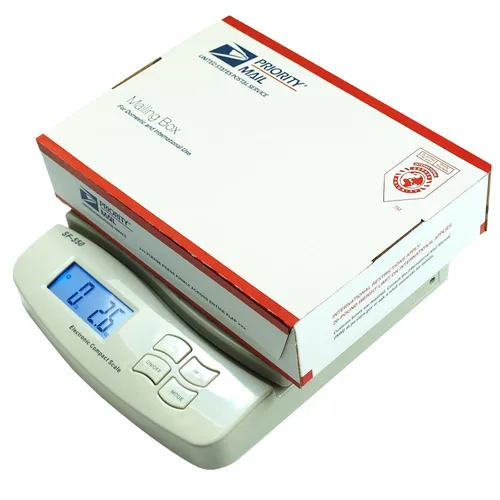 Vista 2 de SF-550 V2 66 LB x 0.1 OZ Balanza de envío postal digital con función de conteo