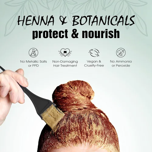 Vista 6 de Light Mountain Tinte y acondicionador para el cabello de henna, tinte de cabello caoba para hombres y mujeres, polvo orgánico de hoja de henna