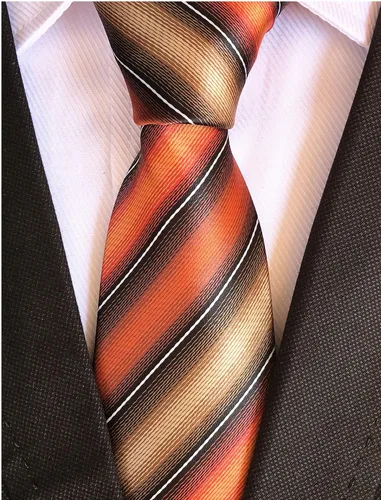 Vista 127 de Secdtie Corbata clásica de seda tejida jacquard a rayas para hombre