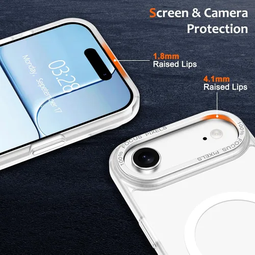 Vista 717 de Anuck - Funda magnética para iPhone 11 compatible con MagSafe, carcasa trasera mate translúcida dura, borde de TPU, delgada, resistente a impactos
