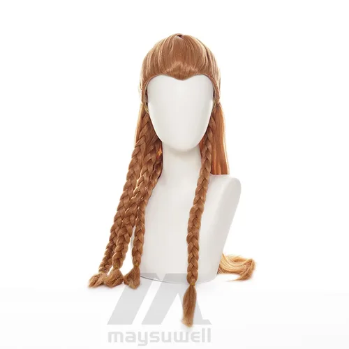 Vista 12 de Peluca para cosplay, disfraz de anime, pelo largo, cabello ondulado negro con flequillo y para mujer, fiesta familiar de Halloween Isolda