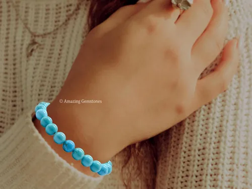 Vista 759 de Amazing Gemstone Crystal Bracelet for Women Men's Gifts - Protection Healing Crystal Bracelet - 8mm Gemstone Beaded Stretchable Bracelet Pulseras